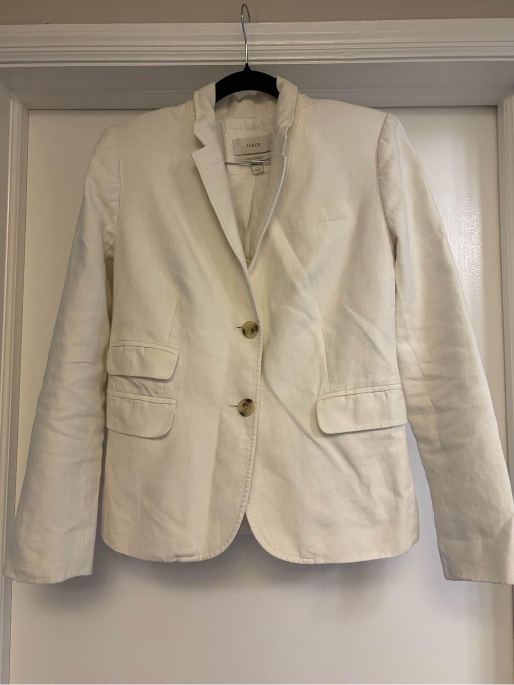 J. Crew - Linen Schoolboy Blazer - white - size 6